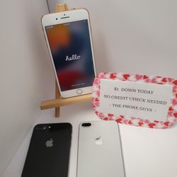 Apple IPhone 8 Plus Unlocked For All Carriers  - 90 Days Warranty - $1 Down - NO CREDIT Needed