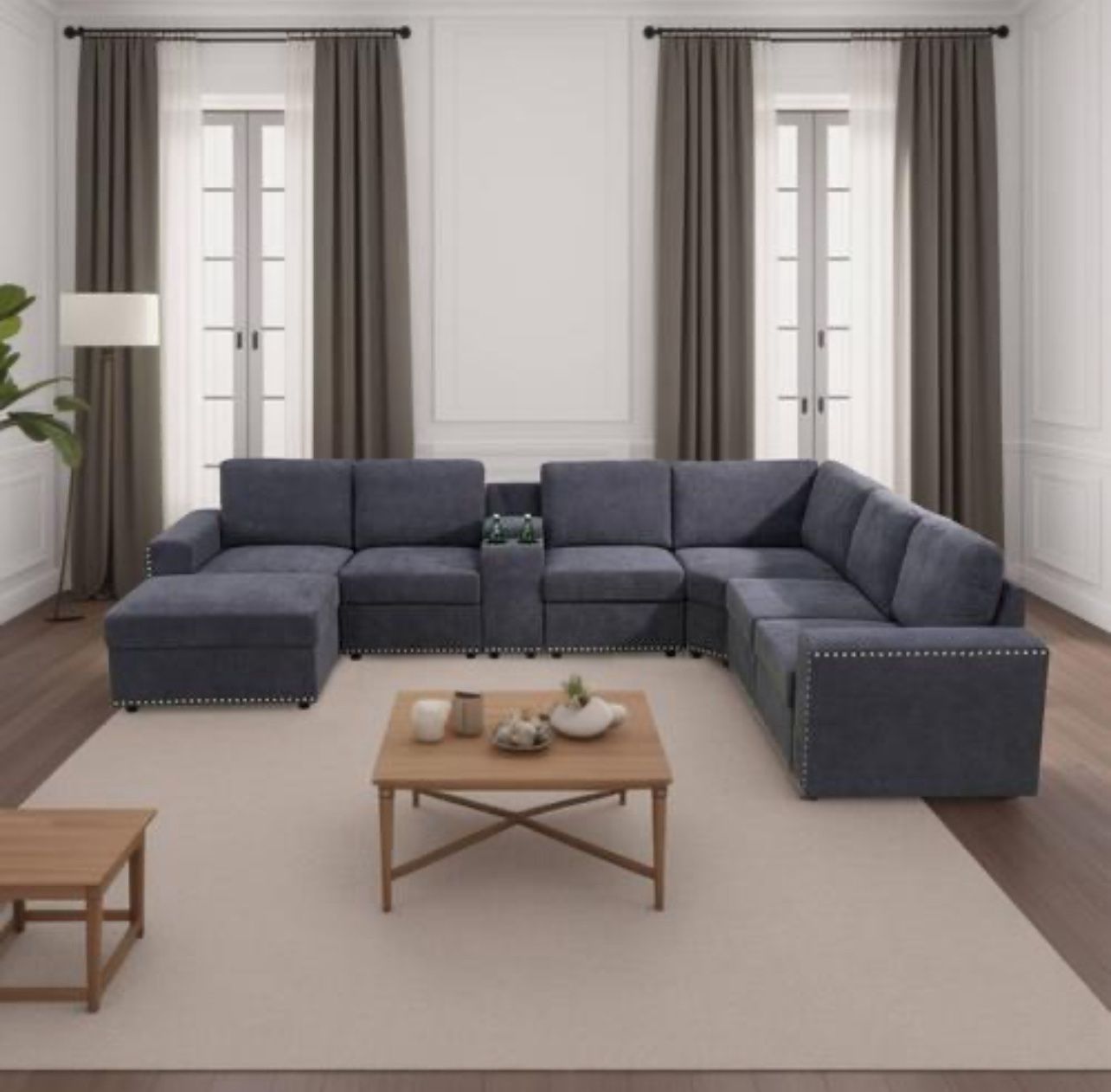 8 Piece Dark Gray Modular Sofa ** New In Boxes**
