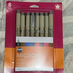 Sakura Pigma Micron Fine Line Pens 8-Pack Multicolor MPN 30066