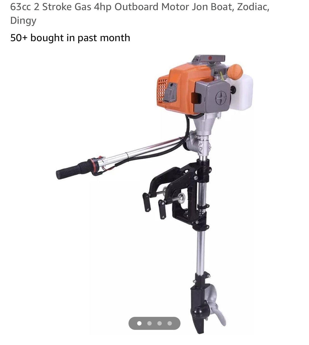 Boat Motor Gas 63CC, 2 Stroke Brand New