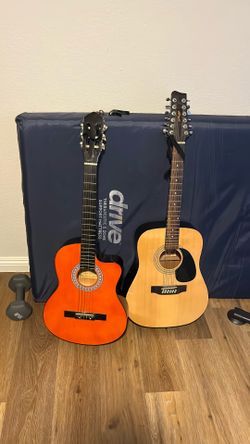 2 guitar 6 and 12 strings acoustic