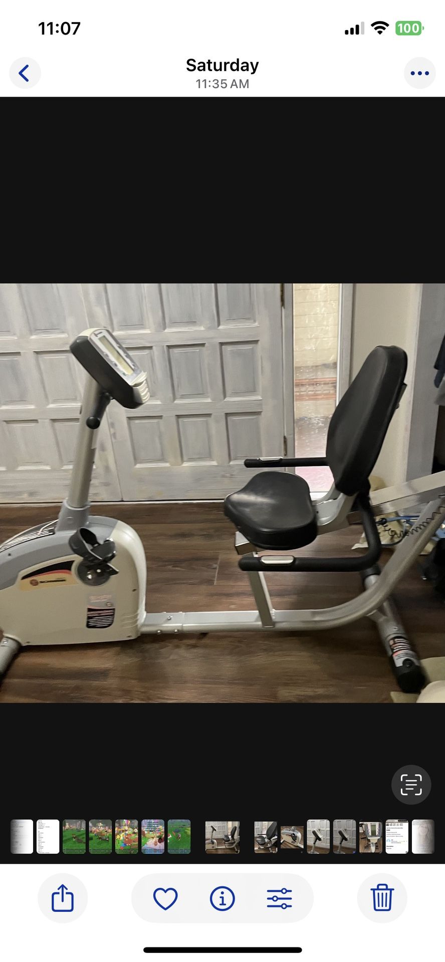 Electric Adjustable Schwinn Recumbent Bike 