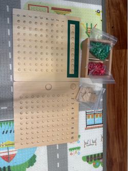 Wooden Montessori multiplication and division board