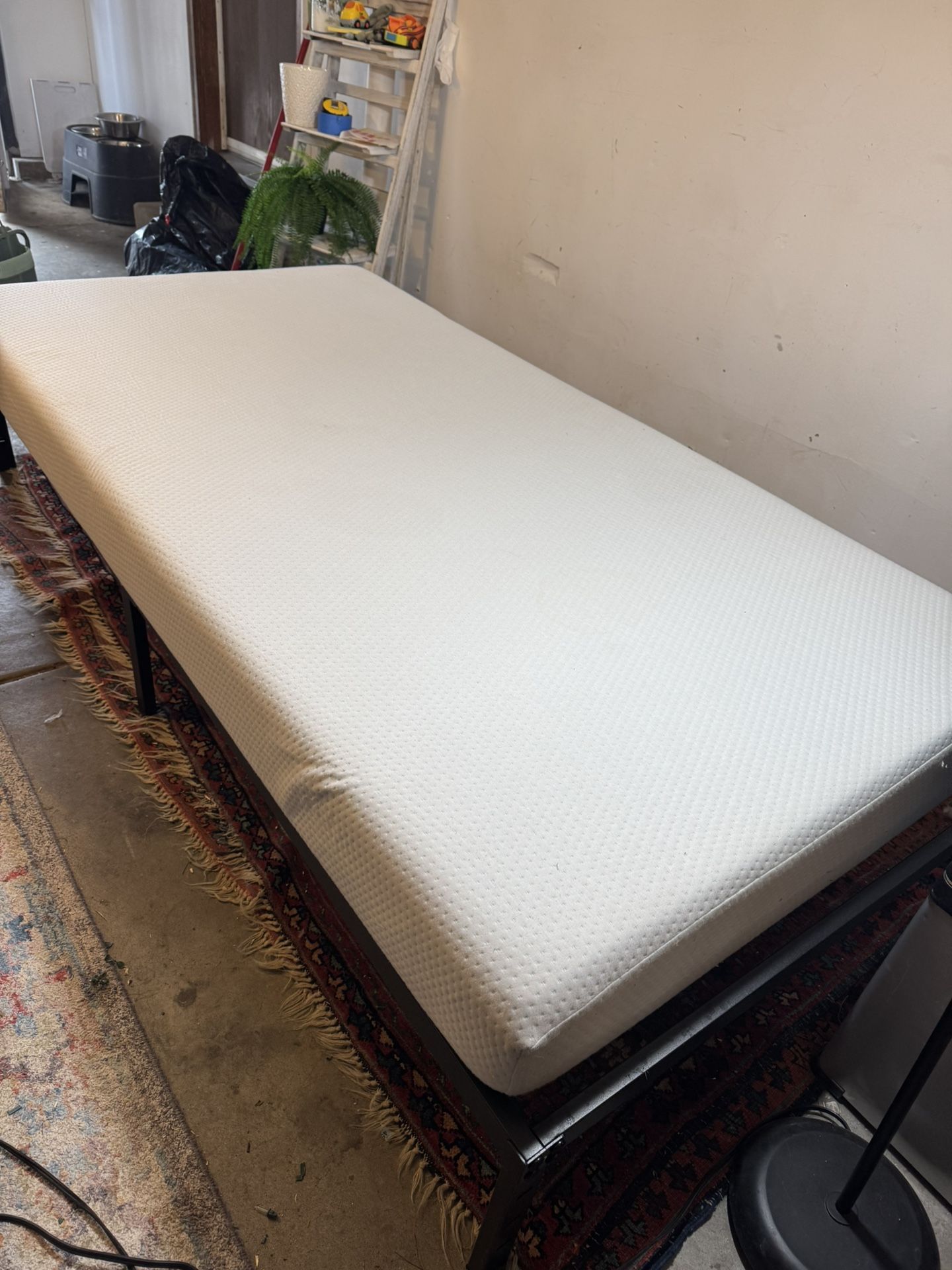 TWIN BED WITH MATTRESSES AND FRAME
