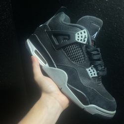 Jordan 4 Black Canvas 