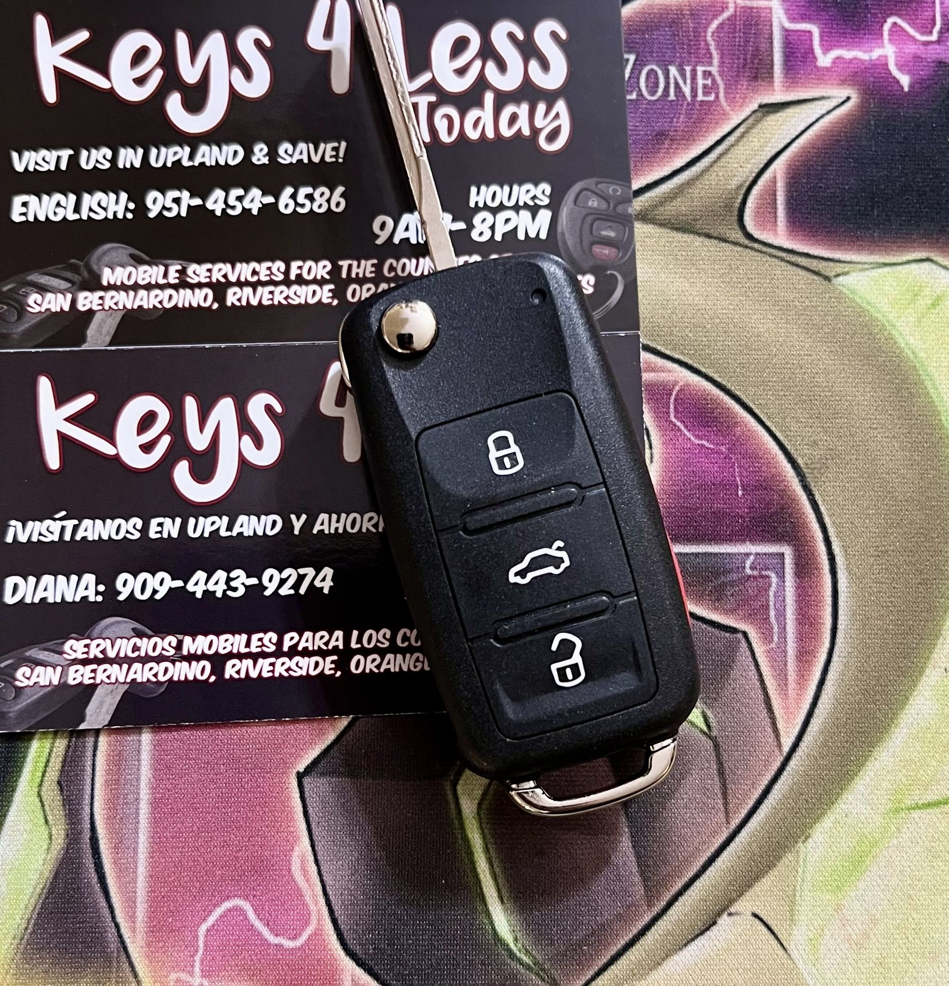 [$120 in Upland Today] Volkswagen & Audi Flip Key Fob Copy (Jetta, Golf, Passat, Tiguan, Rabbit, A3 A4 A6 A8 Q5 S4 S6 TT)