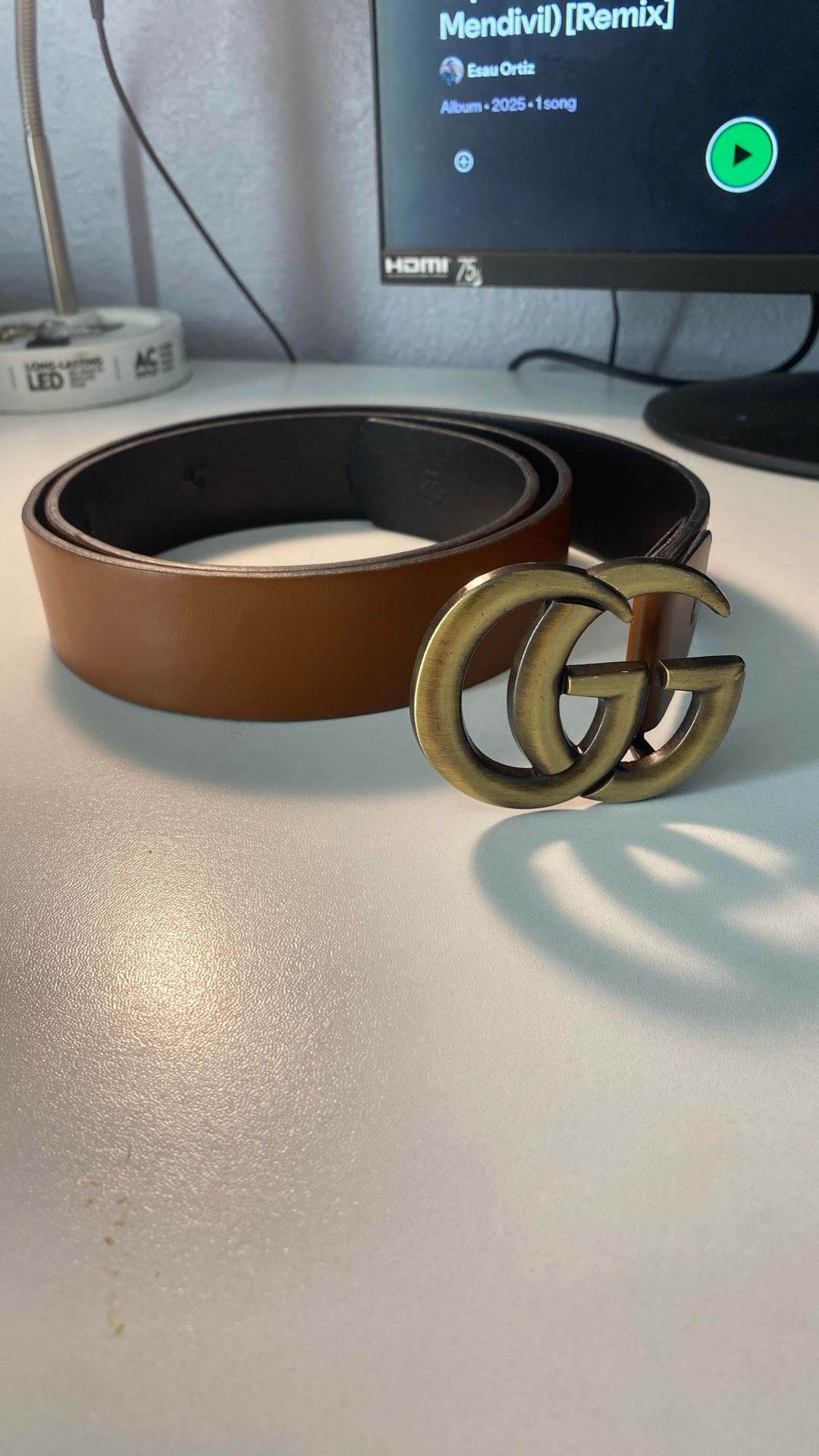 Gucci Double G Men Leather Belt