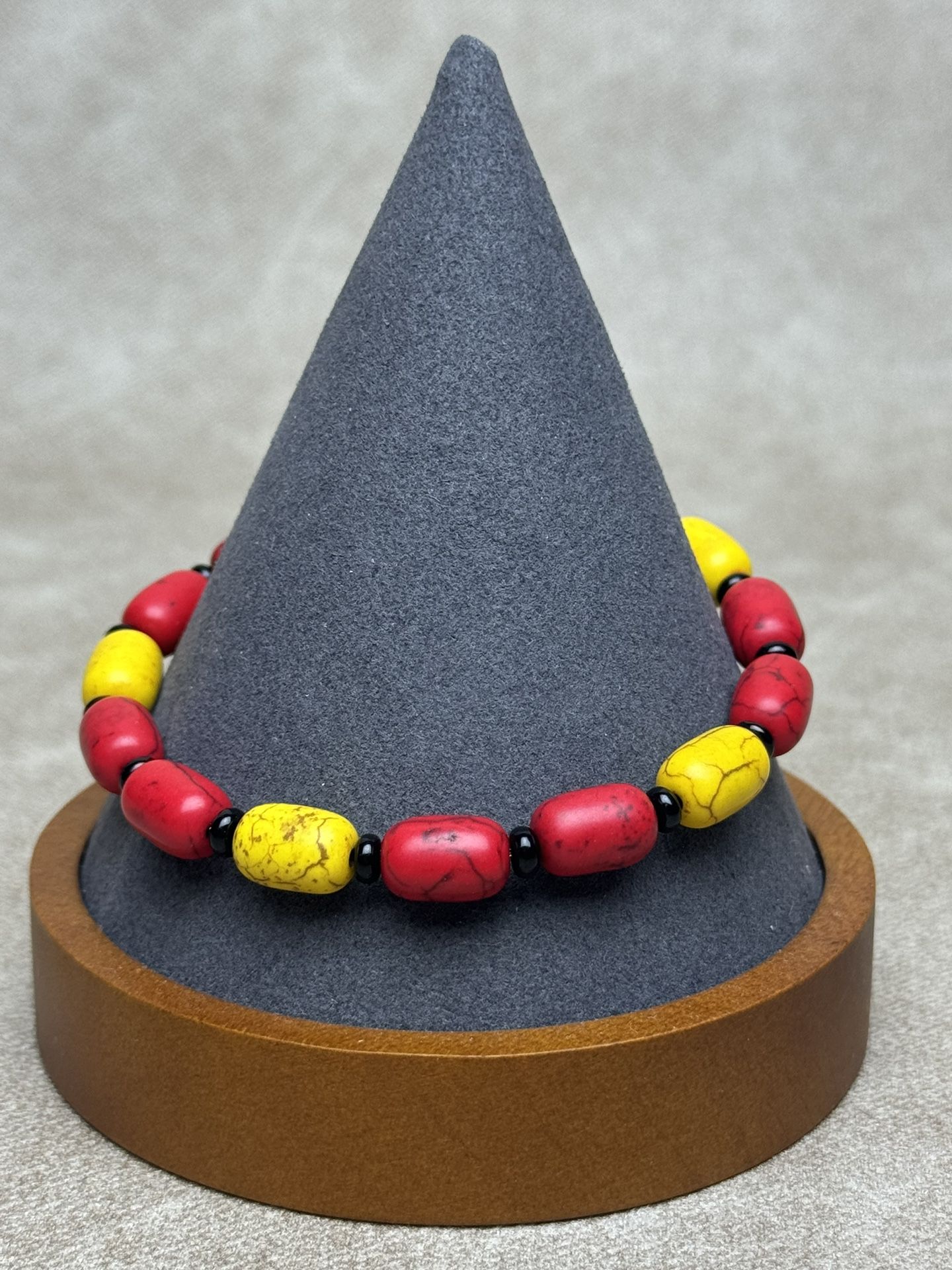Natural Red And Yellow Turquoise Bracelet