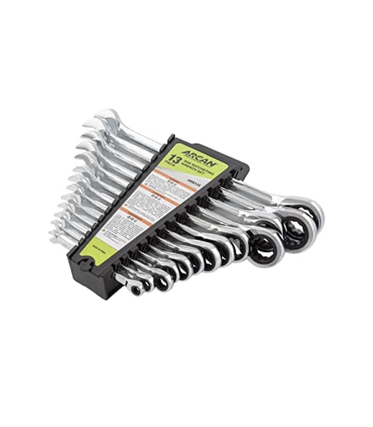 ARCAN SAE Master Ratcheting Wrench 13Pc Set