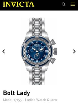 Invicta Bolt Lady Model 17155 Watch