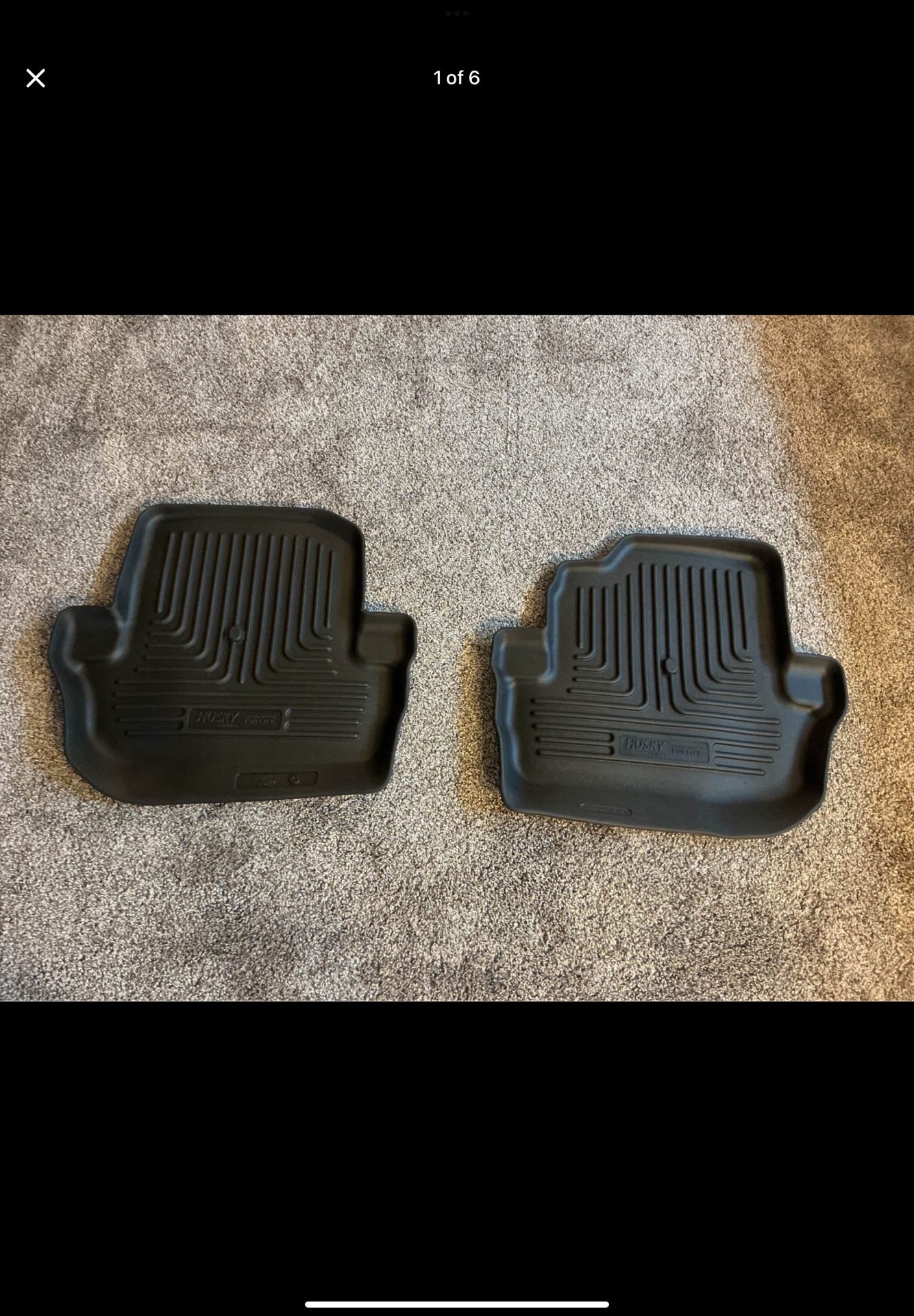 Jeep Wrangler (JL) 2019-25 2-Door | 2nd Row, 2-pc Black Husky All Weather Floor Liners
