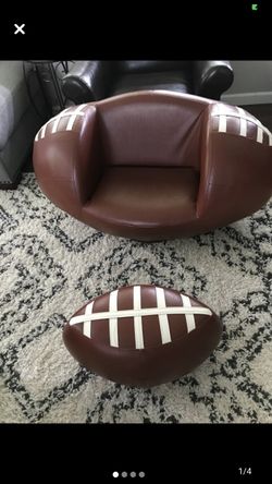 Football 2 piece chair and ottoman