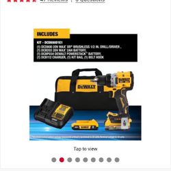 20v XR Dewalt Drill With Power Stack Battery And 1 Regular 2ah Battery $110