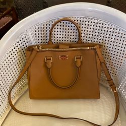 New Michael Kors Kellen Saffiano Leather 2 Way Handbag Shoulder Bag Purse