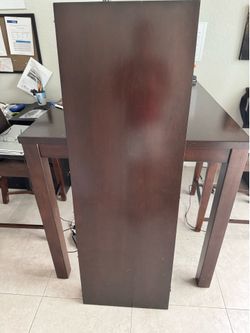 Wooden Hightop Dining Table and Chairs