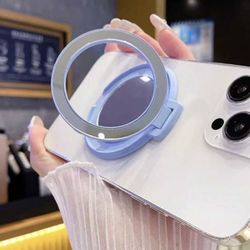 Glitter Magnetic Mirror Ring Stand Case For iPhone 17 Pro Max 16 15 14 13 12 11