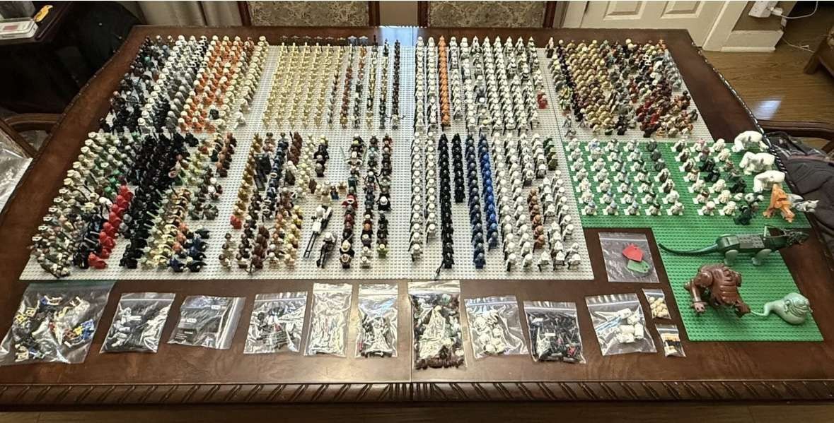 Star Wars Lego Minifigures Minifigs Collection Lot (1065 Total Figs) + Extras