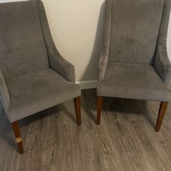 Grey accent chairs