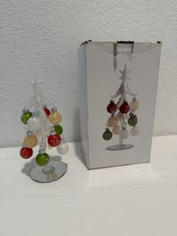 Mini Glass Christmas Tree 