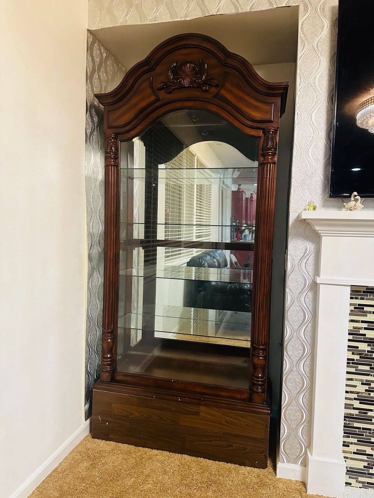 Wood/Glass Display For Things Home Decor I Have Two Available Each 200$