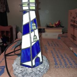 Vintage Rare Tiffany Lighthouse Lamp