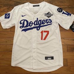 Ohtani World Series White Dodgers Men Jersey