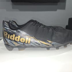 Football Cleats Men’s Size 10 Flash Low Riddell Black Gold