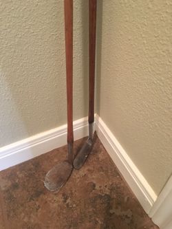 Wooden shaft golf clubs