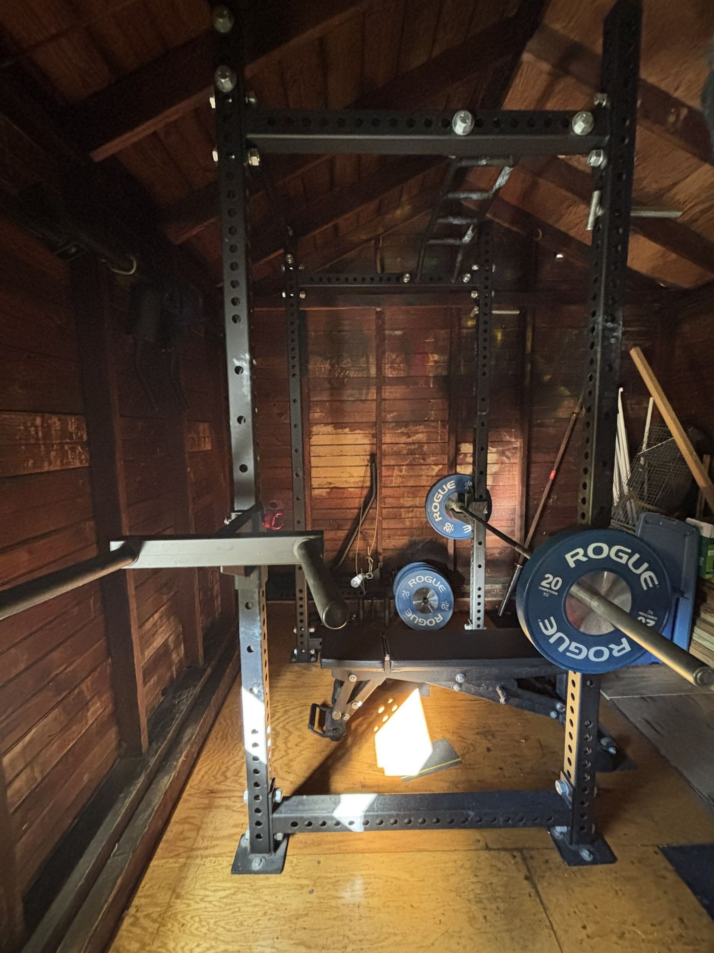 *ALL EQUIPMENT INCLUDED ROGUE FITNESS MONSTER SERIES RACK