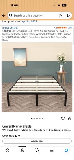 California king bed frame