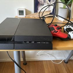 PS4 Console (for Parts, Does Not Work) and Controllers (they work!)