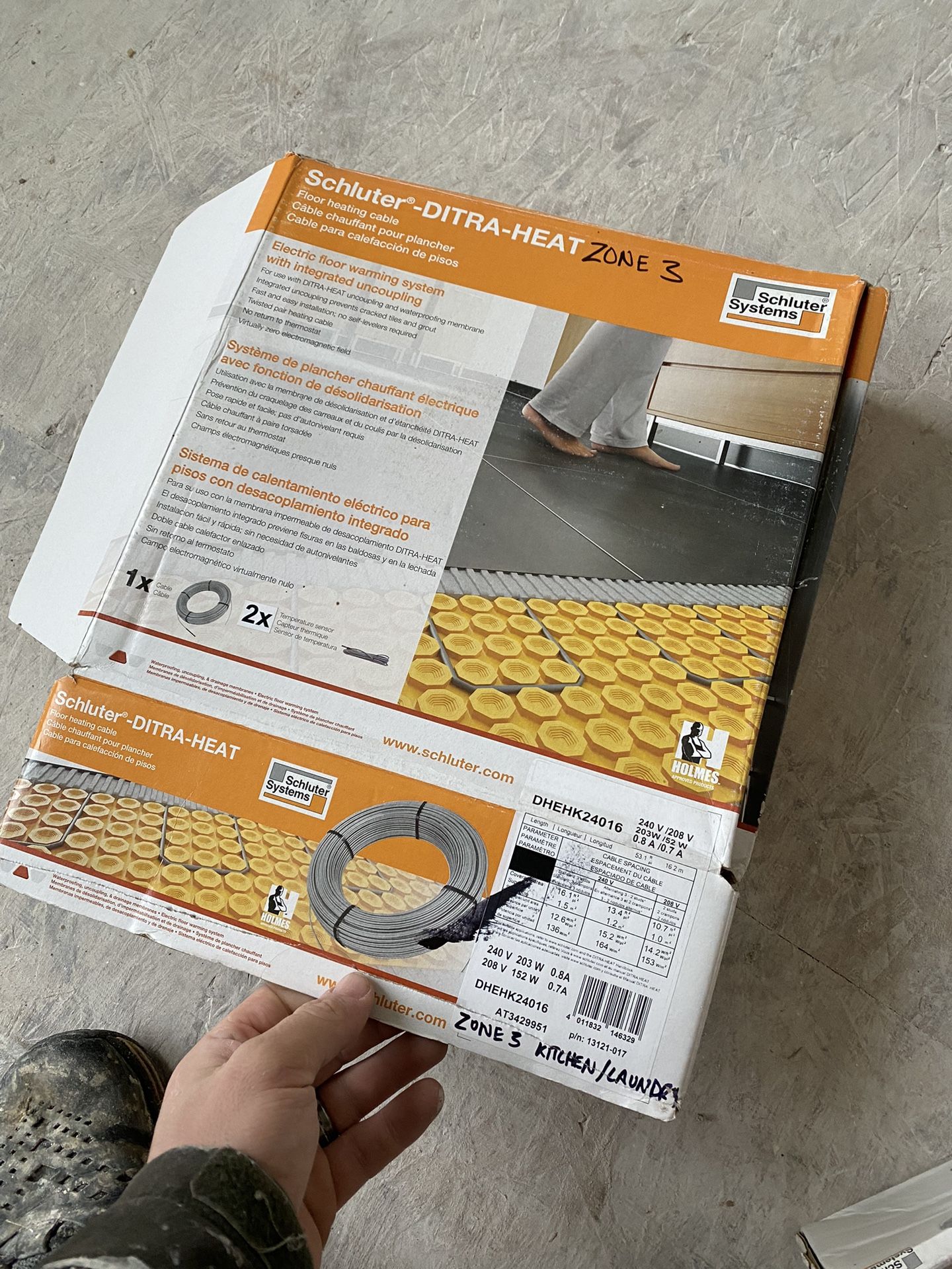 Ditra Heat Schluter Headed Floor 16 Sq Feet $240 Retail