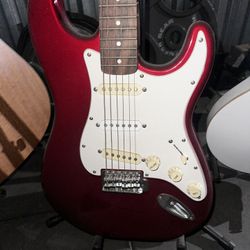 Red Fender Stratocaster Squire 