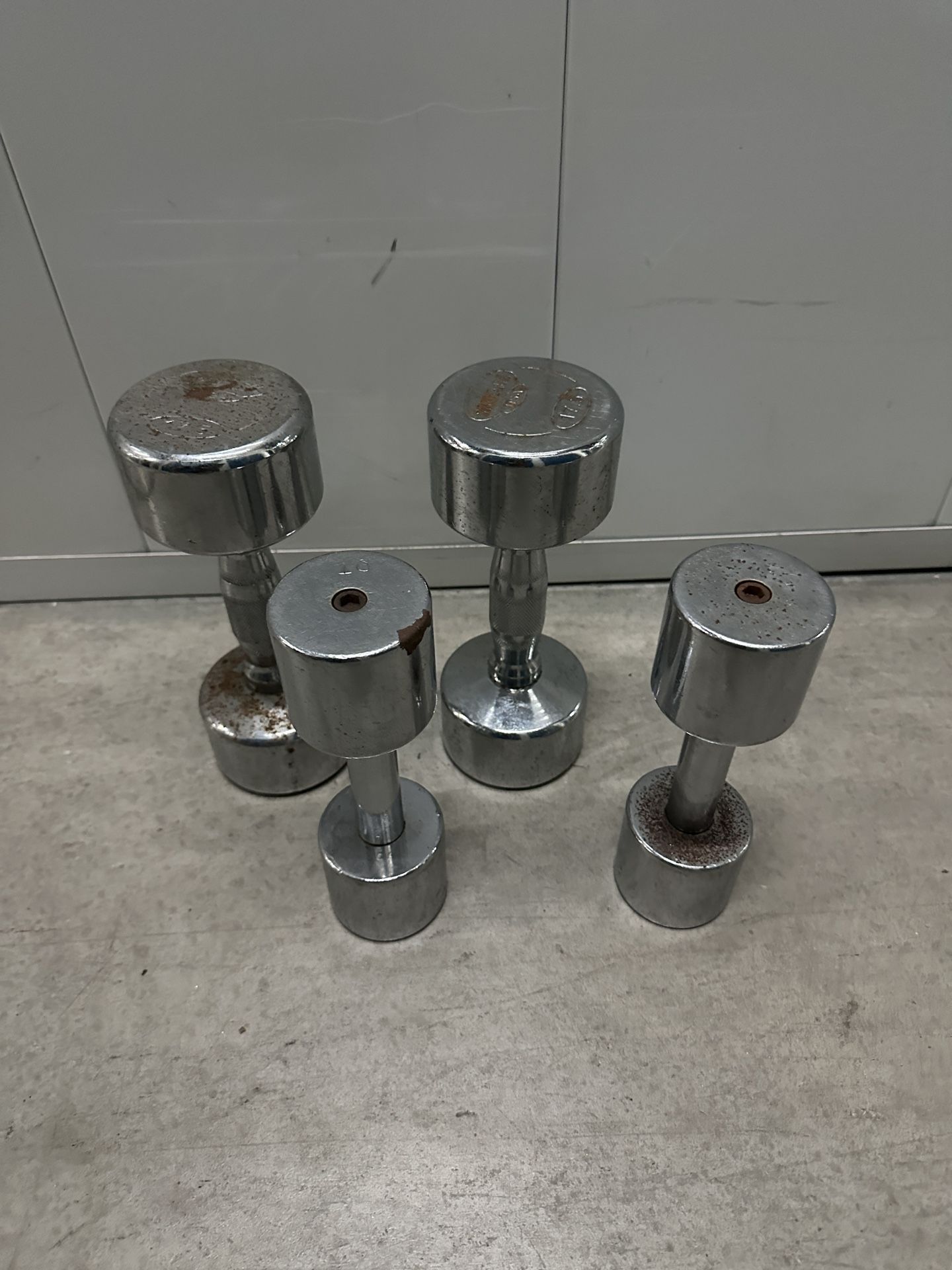 17.5 and 10 Lb Dumbbells