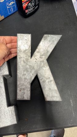 Galvanized letters