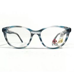 New Indi KG7002 Blue/Gray Eyeglass Frames (48-16-130)