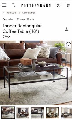 Pottery Barn Rectangular Coffee Table (48")