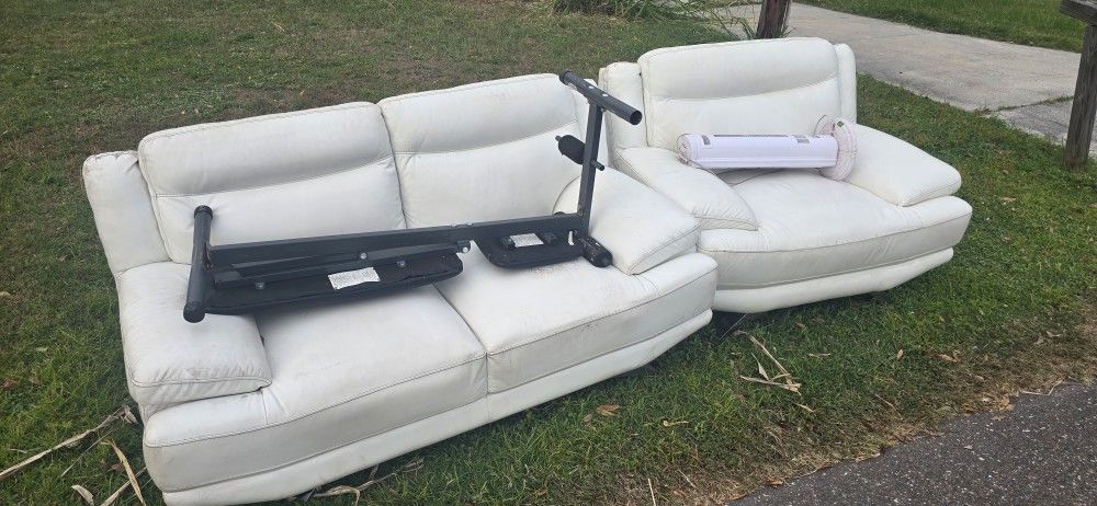 Sofa, Loveseat And Weight Bench