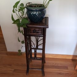 Bamboo Plant Stand/ Accent Table 