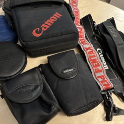 Camera Bags And Straps Lot