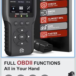 Enhanced Universal OBD2 Scanner, Check Engine Code Reader - 45000+ Fault Codes, Live Data, I/M Readiness, Battery Voltage Check, Read & Clear Error Co