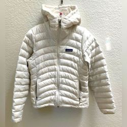 Patagonia Hooded White NANO PUFF GOOSE DOWN Puffer Jacket Coat white XS