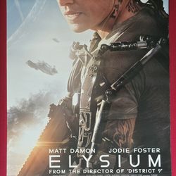 Elysium 27x40 Double Sided Movie Poster New!