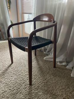 Rattan mid century modern chair