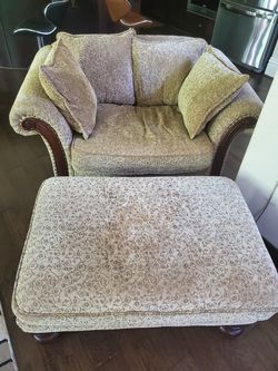 Comfy coach with ottoman