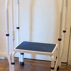 Secure, Support,  Step Stool With Handrails 