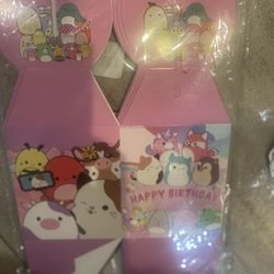 Squichmsllow 12pcs Cute Animal Party Favor Gift Boxes for Kids Birthday Party Decorations Party Supplies