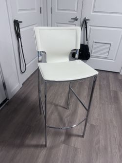 White Bar Stool. 