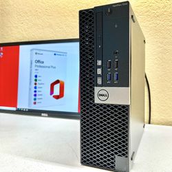 Office Work PC Monitor Included | Dell Optiplex SFF Intel i7-6700 | Office Pro Plus 2021