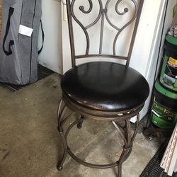 Scroll Metal Swivel Barstool